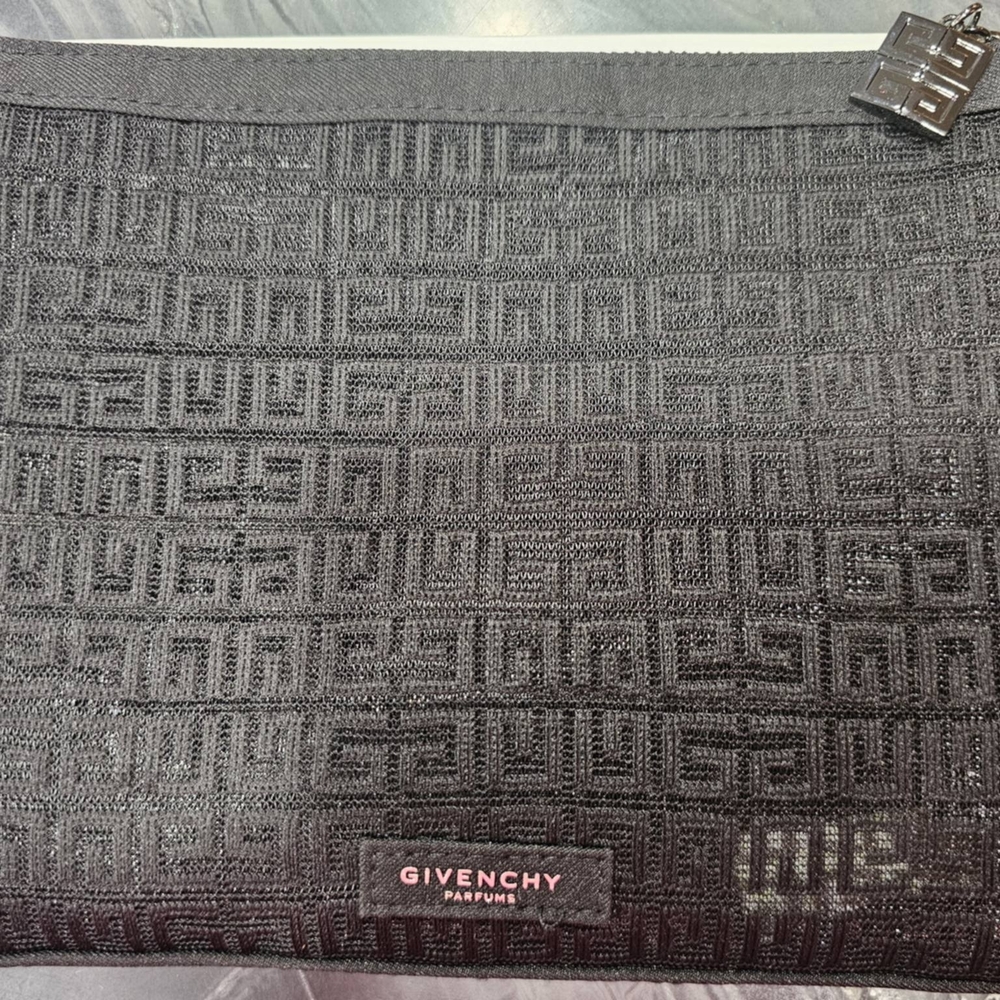 Givenchy Black Embossed Logo Tote Pouch - Picture 3 of 4